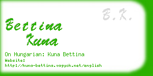 bettina kuna business card